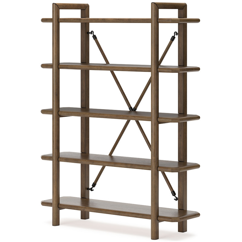 Ashley Furniture Roanhowe Brown Bookcase - Thumbnail 4