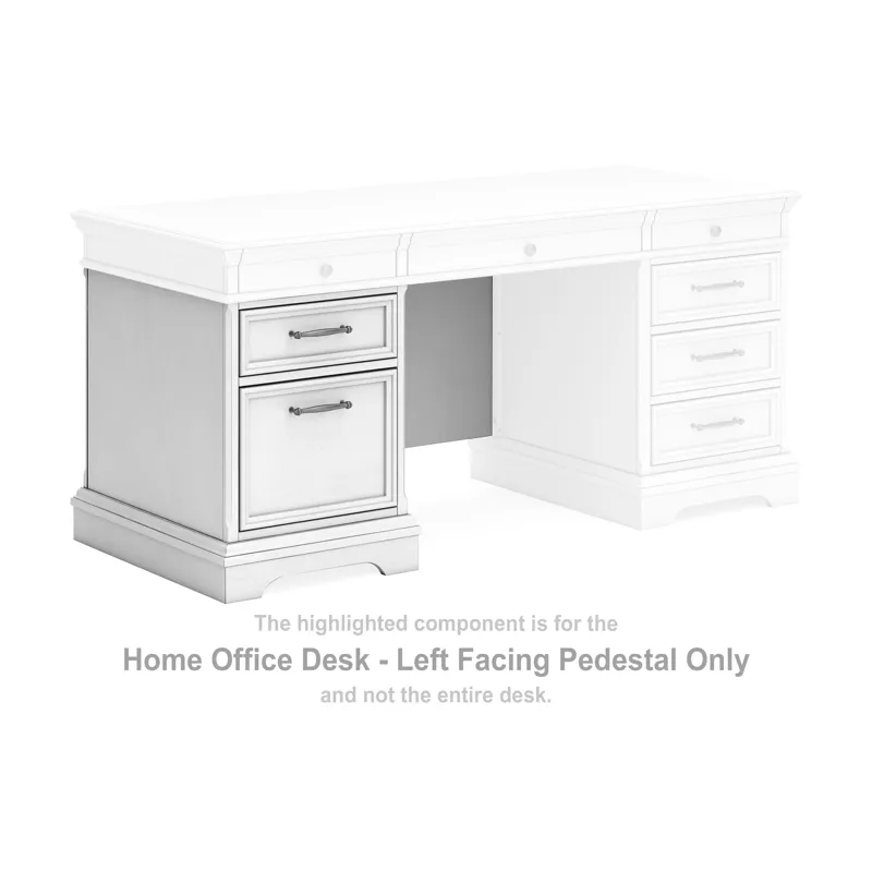 Kanwyn Home Office Desk - Left Facing Pedestal