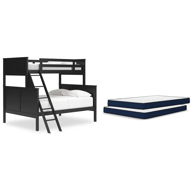 Nextonfort Twin over Full Bunk Bed with Mattresses