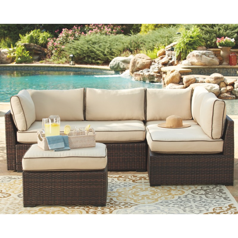 Loughran 4 Piece Outdoor Sectional Set By Signature Design Ashley