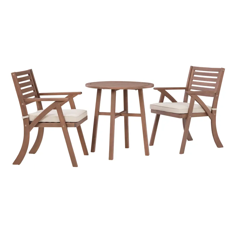 Vallerie Outdoor Chairs with Table Set (Set of 3)