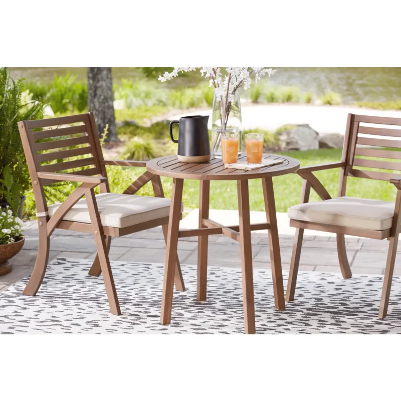 Vallerie Outdoor Chairs with Table Set (Set of 3)