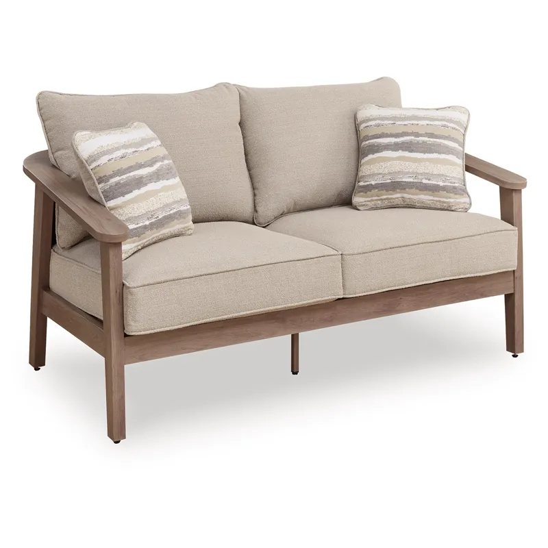 Francis Beach Outdoor Loveseat with Cushion