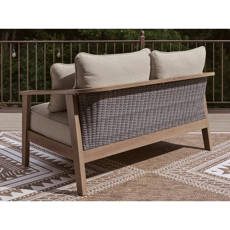 Francis Beach Outdoor Loveseat with Cushion