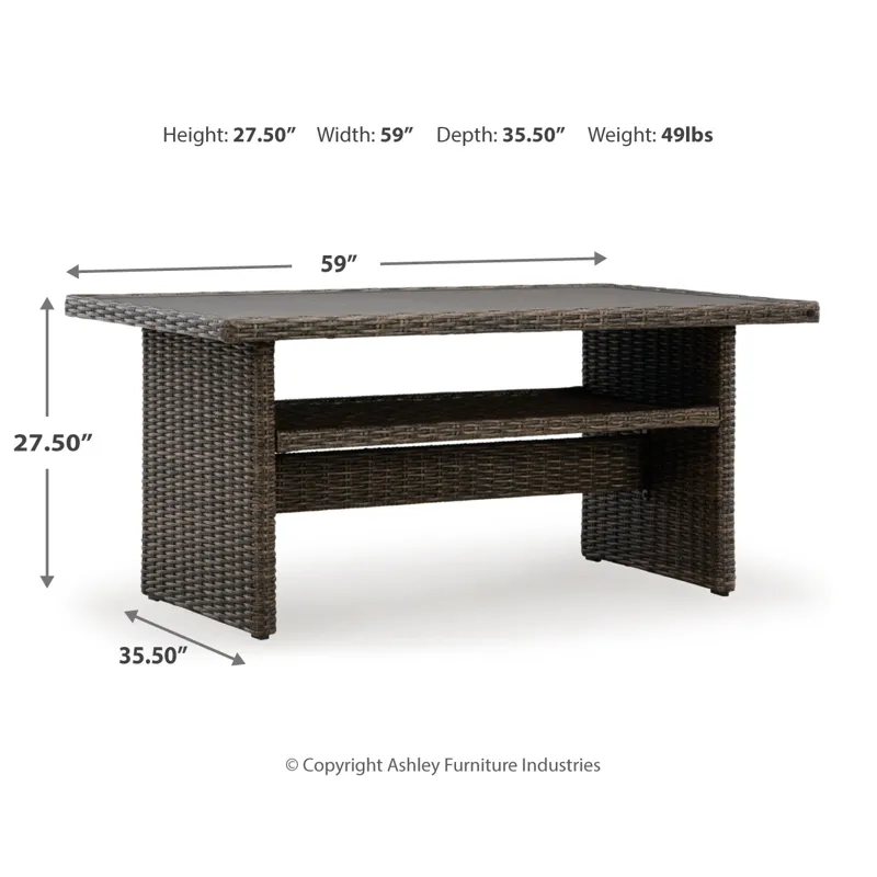 Brook Ranch Outdoor Sofa Sectional, Bench, Lounge Chair and Table