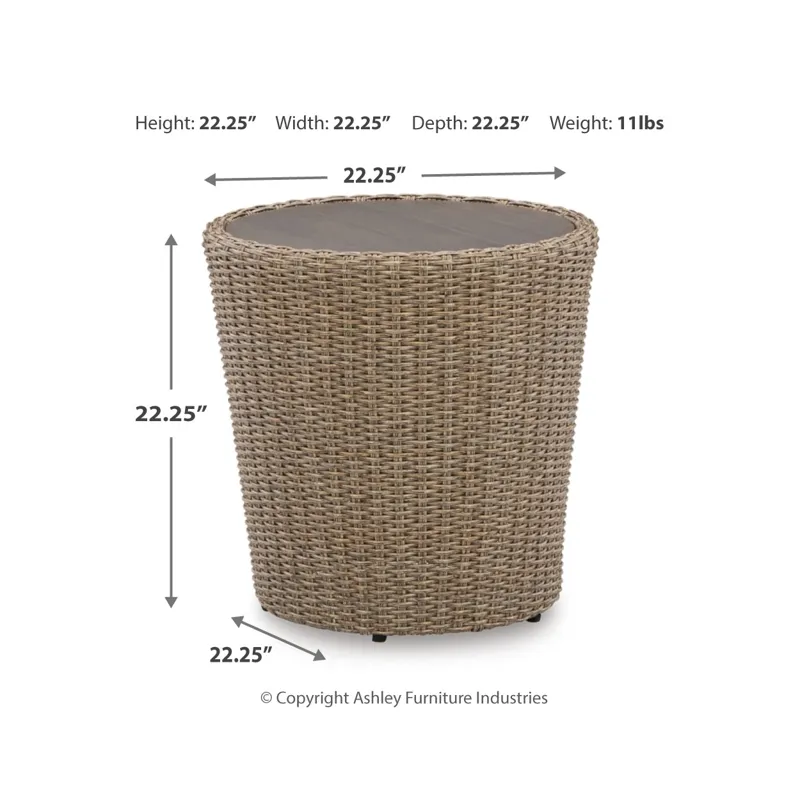 Danson 2 Swivel Lounge Chairs and End Table