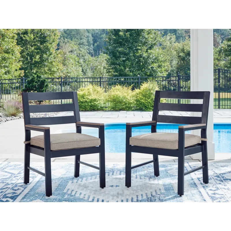 Mabry Shores Outdoor Arm Chair with Cushion (Set of 2)