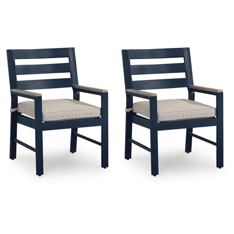 Mabry Shores Outdoor Arm Chair with Cushion (Set of 2)