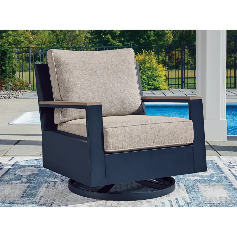 Mabry Shores Outdoor Swivel Glider Chair with Cushion