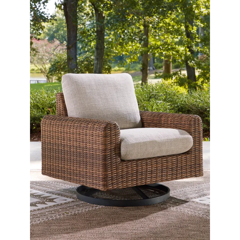 Dolan Creek Outdoor Swivel Lounge Chair with Cushion