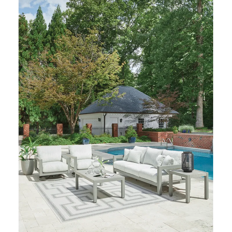 Hurley Park Outdoor Sofa, 2 Lounge Chairs and Coffee Table