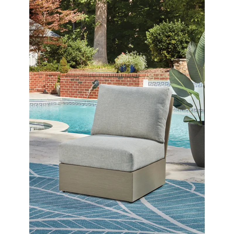 Kimpton Isle Outdoor Armless Chair with Cushion