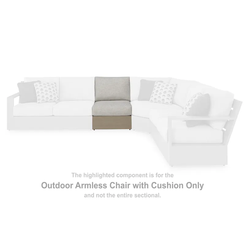 Kimpton Isle Outdoor Armless Chair with Cushion