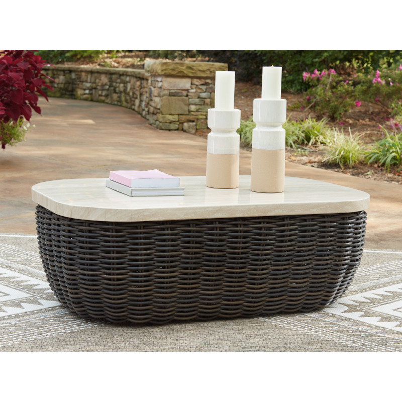 Kimora Outdoor Coffee Table - Thumbnail 4