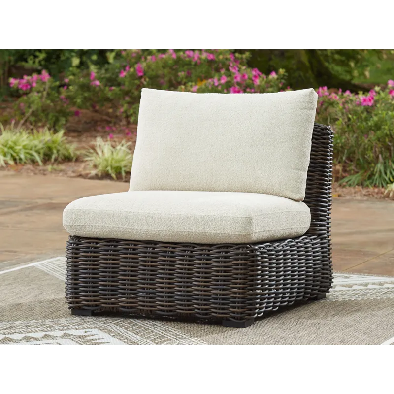 Kimora Outdoor Armless Chair with Cushion