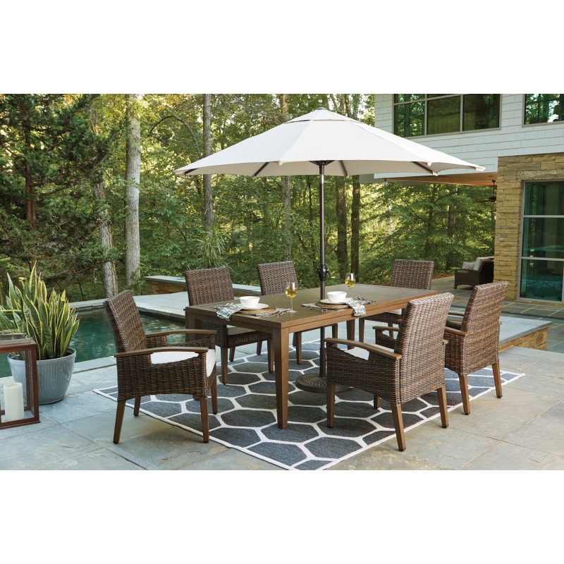 Paradise Trail Dining Table with Umbrella Option