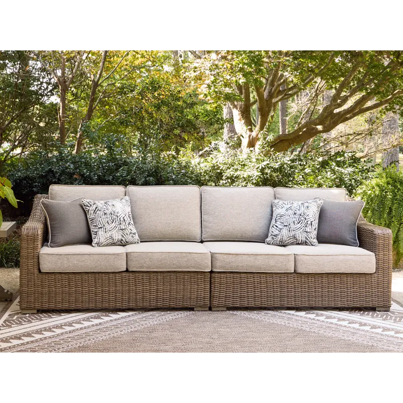 Laguna Heights Outdoor Right and Left-arm Facing Loveseat with Cushion (Set of 2)