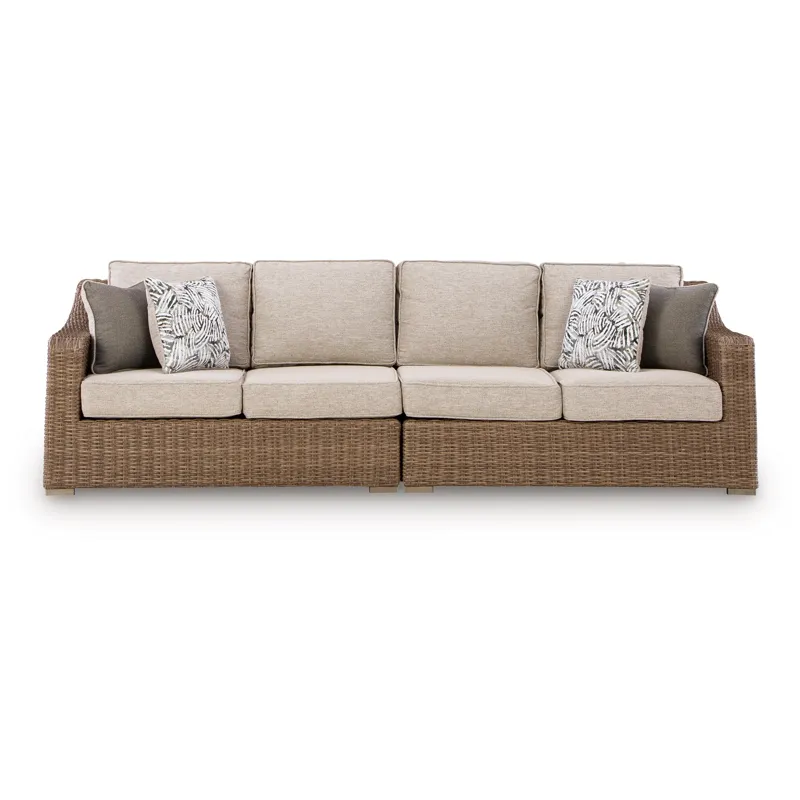 Laguna Heights Outdoor Right and Left-arm Facing Loveseat with Cushion (Set of 2)