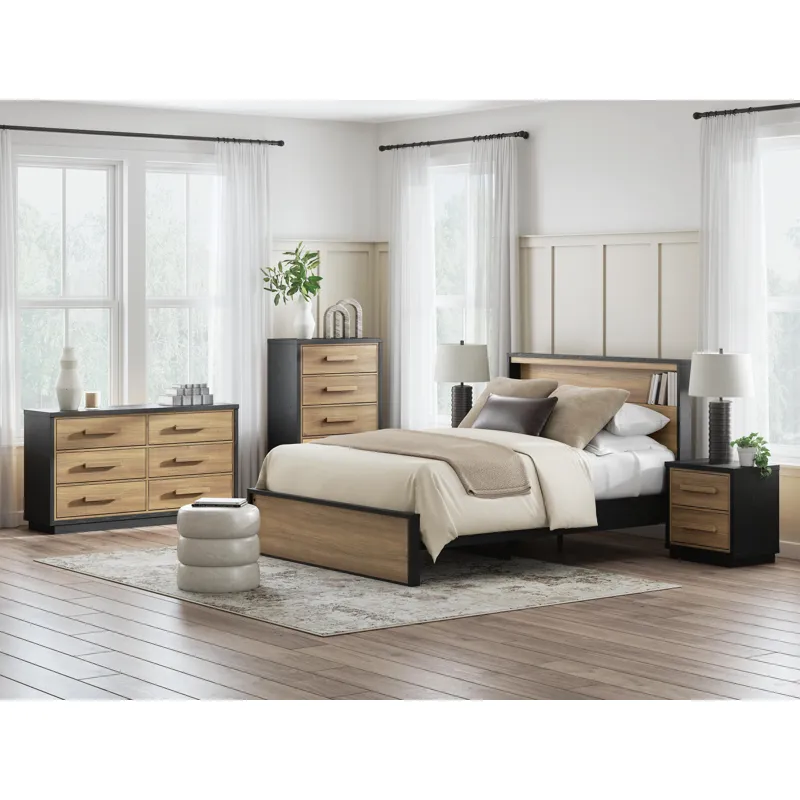 Kozmour Bookcase Complete Bed Frame
