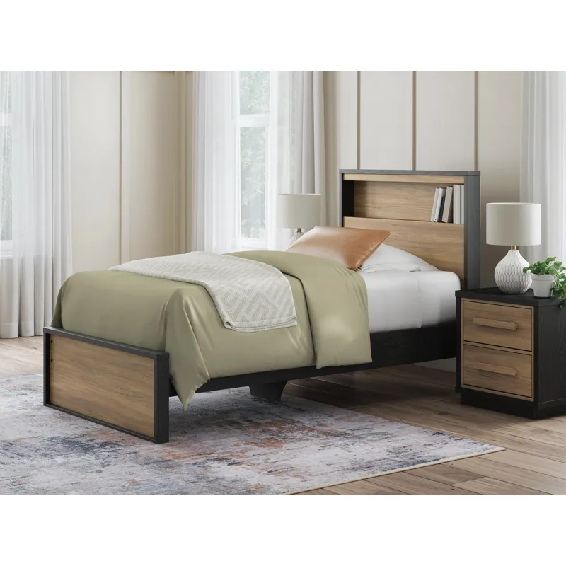 Kozmour Bookcase Complete Bed Frame