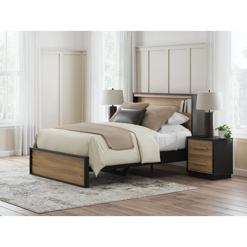 Kozmour Bookcase Complete Bed Frame