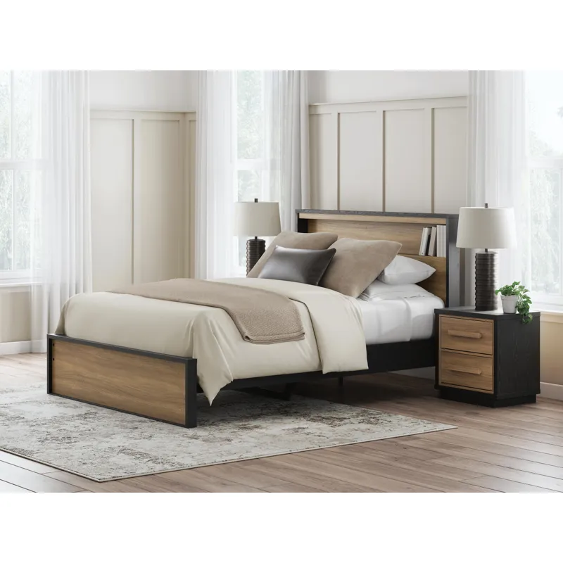 Kozmour Bookcase Complete Bed Frame