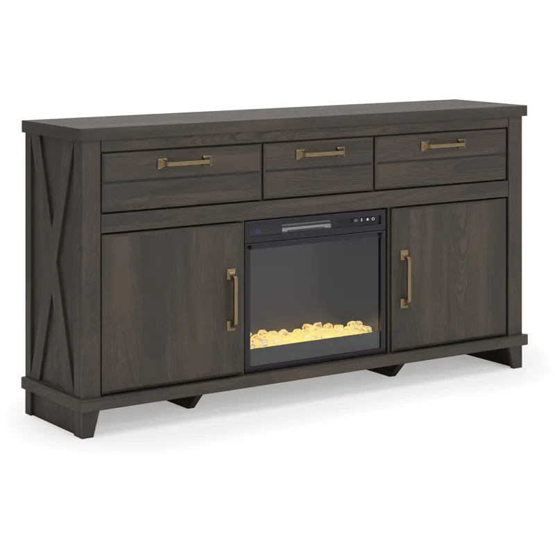 Brazen Valley 71" TV Stand with Electric Fireplace