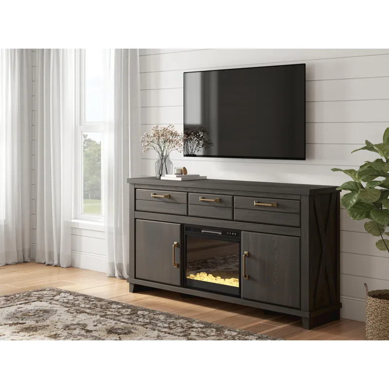Brazen Valley 71" TV Stand with Electric Fireplace