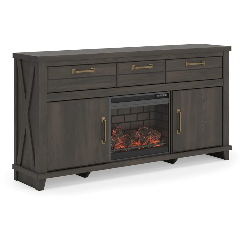 Brazen Valley 71" TV Stand with Electric Fireplace
