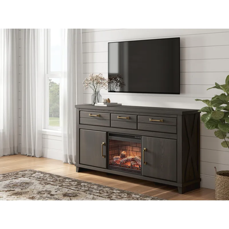 Brazen Valley 71" TV Stand with Electric Fireplace
