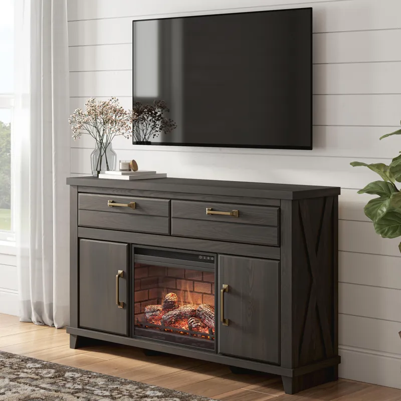 Brazen Valley 60" TV Stand with Electric Fireplace
