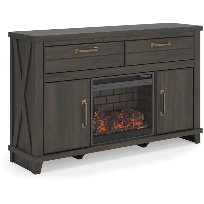 Brazen Valley 60" TV Stand with Electric Fireplace