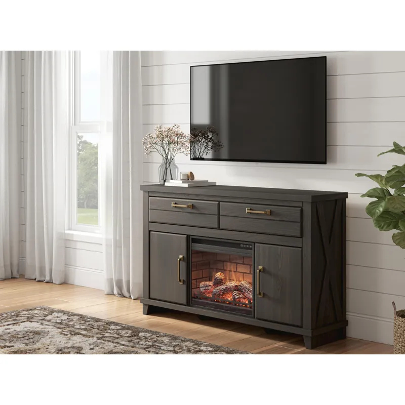 Brazen Valley 60" TV Stand with Electric Fireplace