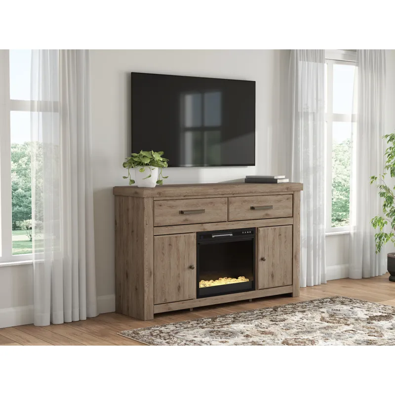 Garistyn 62" TV Stand with Electric Fireplace