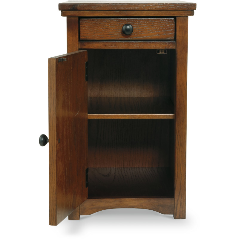 Laflorn Chairside End Table with USB Ports & Outlets T127699 by