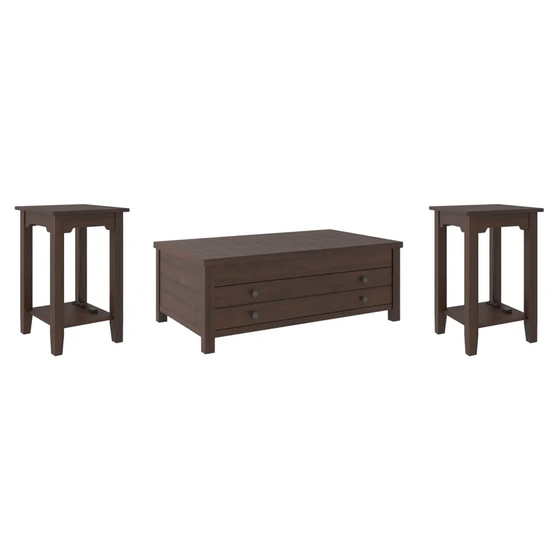 Camiburg Coffee Table and 2 Chairside End Tables