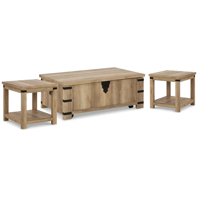 Calaboro Lift-top Coffee Table and 2 End Tables