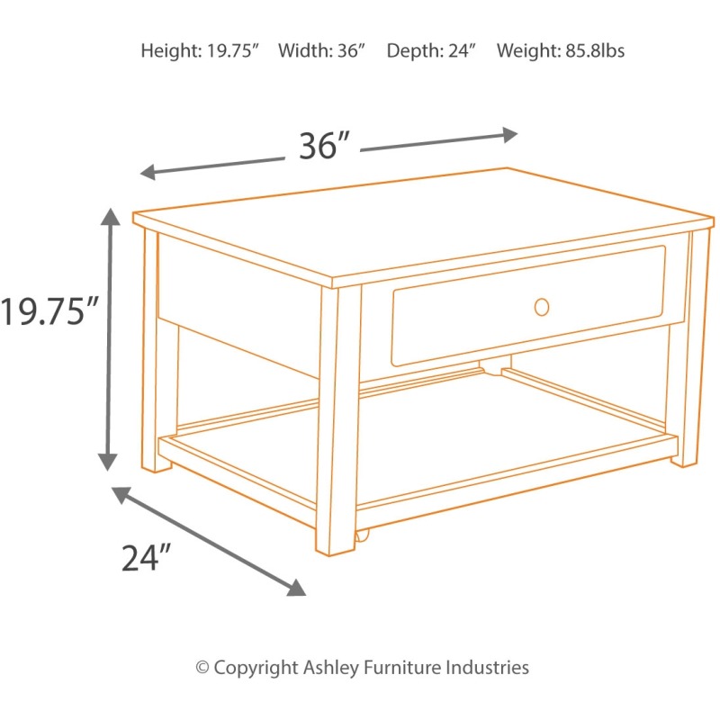 Marion Coffee Table with Lift Top T4779 by Signature Design by Ashley at Riley's Furniture