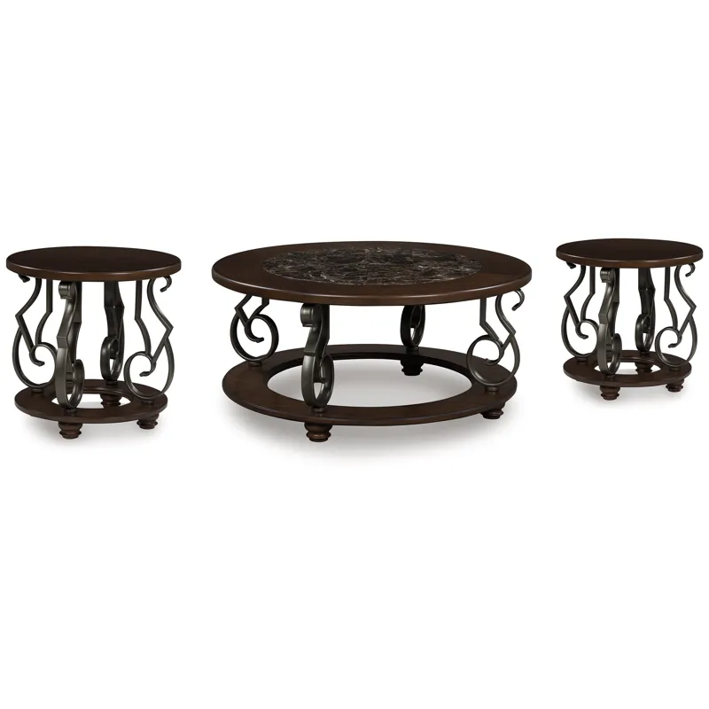 Frallyn Coffee Table and 2 Ends