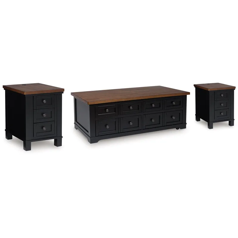 Wildenauer Lift-top Coffee Table and 2 Chairside End Tables