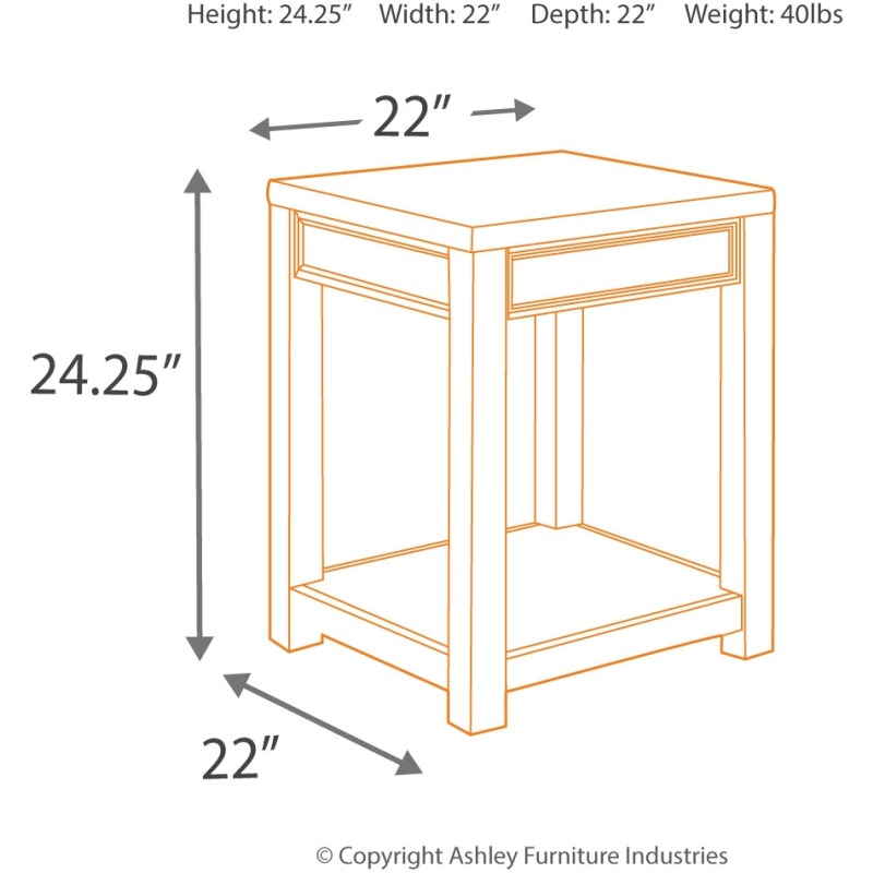 Gavelston End Table T7322 by Signature Design by Ashley at Old Brick