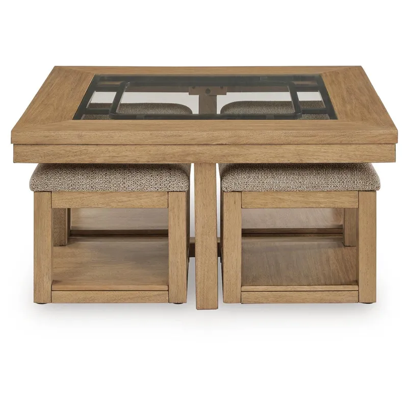 Wittenmyer Coffee Table with 4 Stools (Set of 5)
