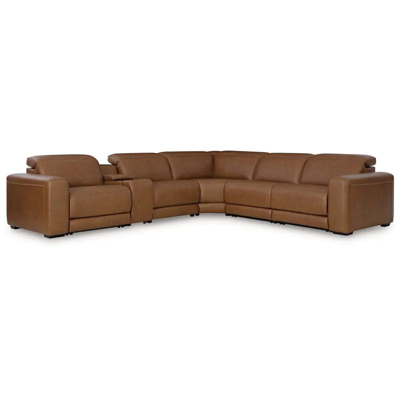 Magic Man 6-Piece Power Reclining Sectional with Console