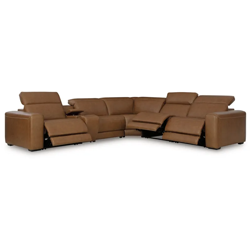 Magic Man 6-Piece Power Reclining Sectional with Console
