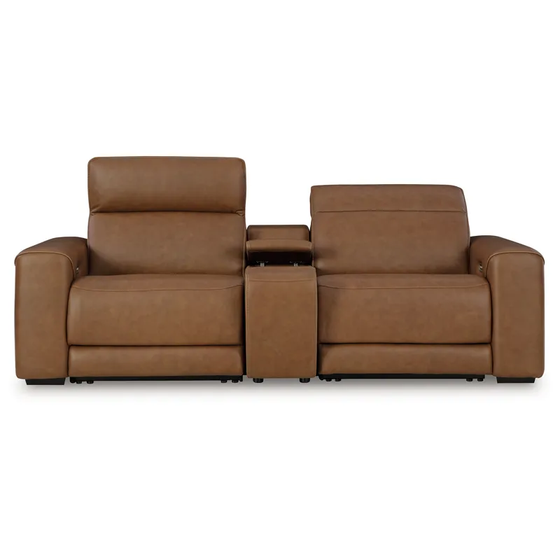 Magic Man 2-Piece Power Reclining Sectional Loveseat with Console