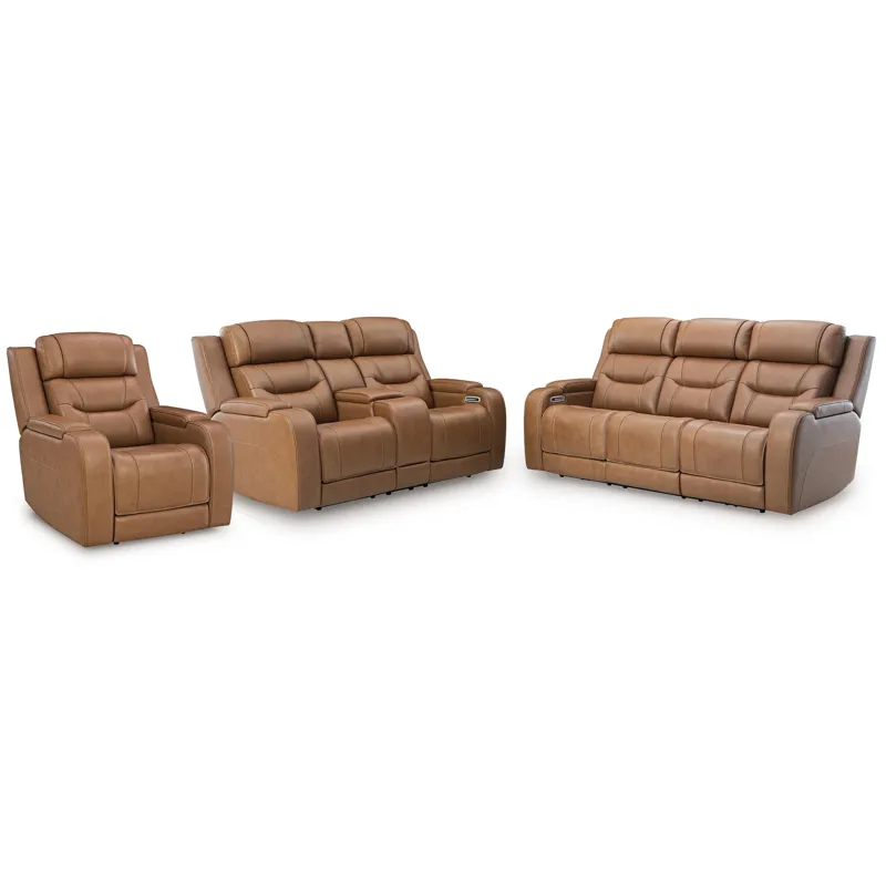 Knightington Power Reclining Sofa, Loveseat and Recliner