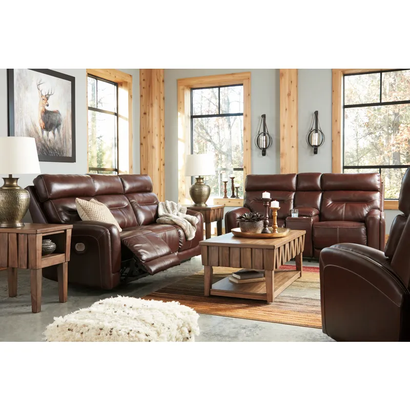 Sessom Power Reclining Loveseat with Console