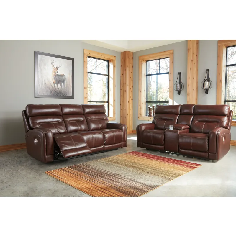 Sessom Power Reclining Loveseat with Console