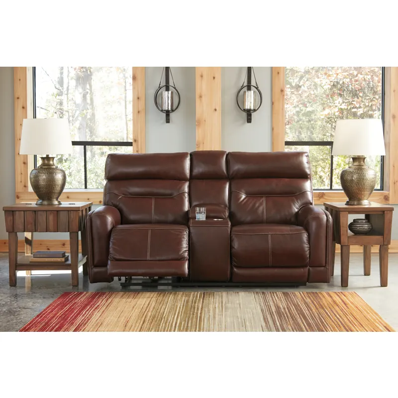 Sessom Power Reclining Loveseat with Console