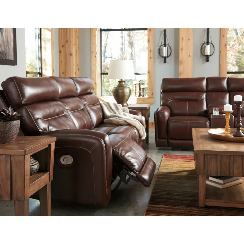 Sessom Power Reclining Loveseat with Console